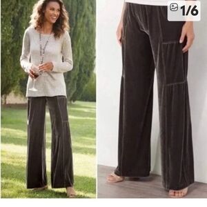 Soft Surroundings Veletta Velvet Pants Size Small Nwt